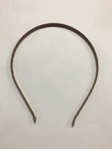 Metal Satin covered Head Band 5mm Brown