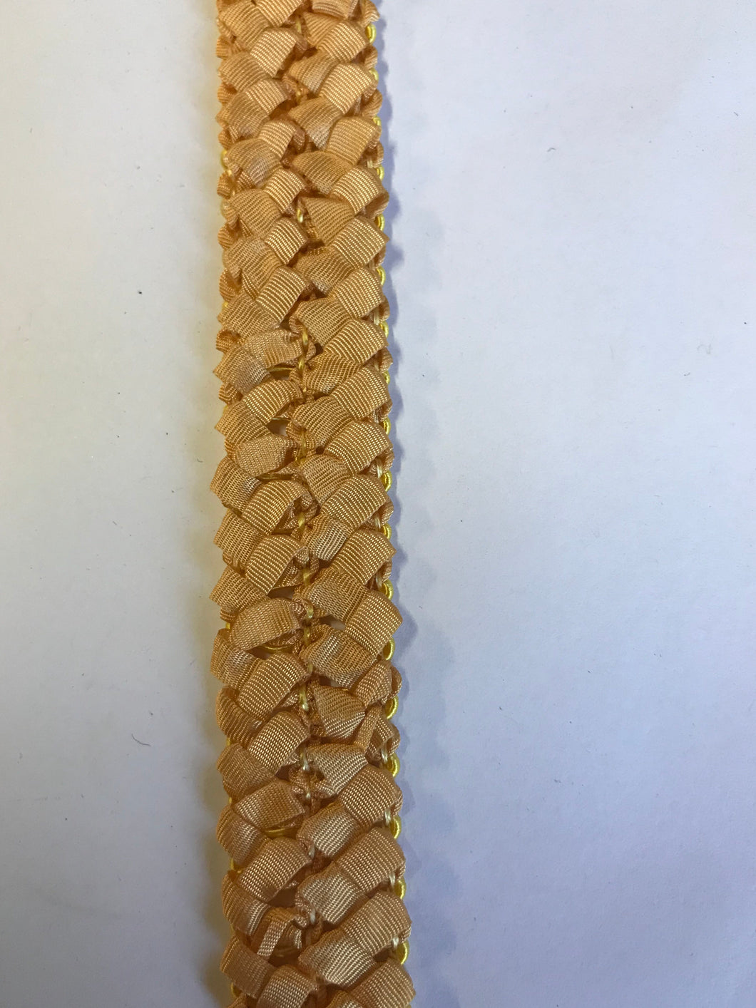 Stretch Straw & Fabric Bias 2.5cm wide Gold