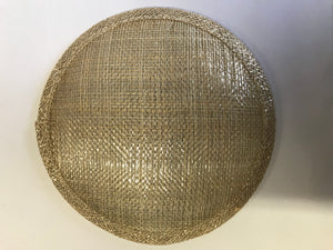 Sinnamay Base Round 14cm Natural & Silver Rotex