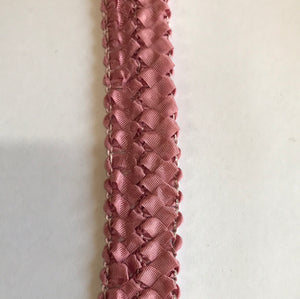 Stretch Straw & Fabric Bias 2.5cm wide Pink