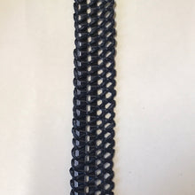 Load image into Gallery viewer, Vintage Straw Braid Navy 2.5cm wide