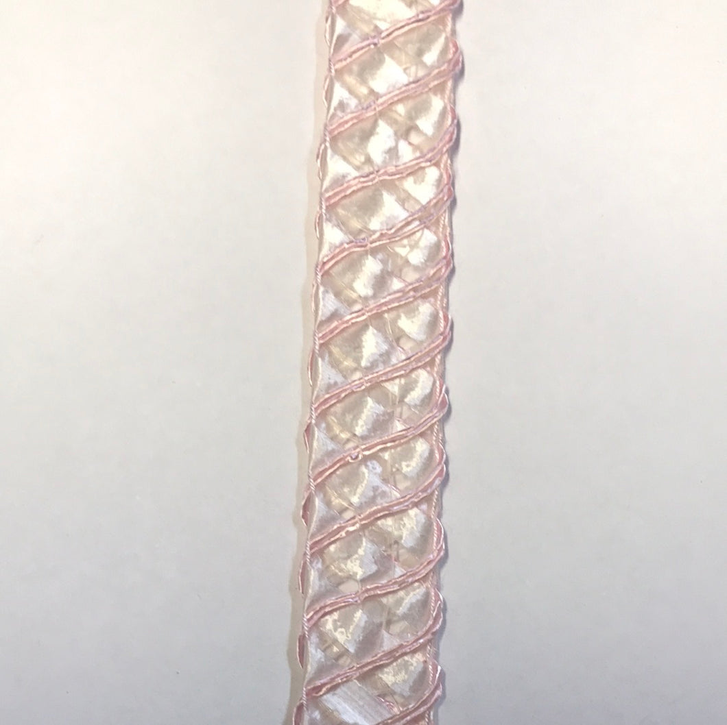 Braid Criss- Cross 1.5cm wide Pink