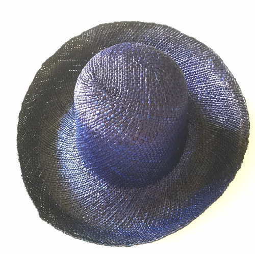 Brim Hat Straw  - Royal Blue