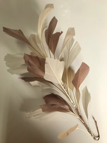 Feather Mount Multi Colour Cream/Coffee