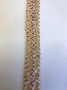 Stretch Straw & Fabric Bias 2.5cm wide Very Pale Pink