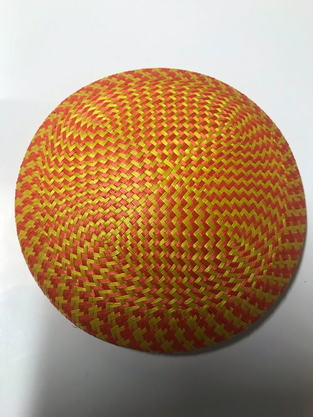 Buntal Round Multi-Colour Checker Yellow & Orange