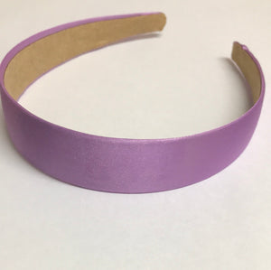 Headband Satin Covered 3cm Lilac