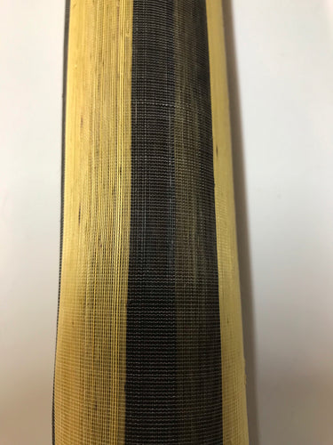 Silk Abaca stripe Yellow & Navy