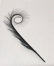 Load image into Gallery viewer, Curly Burnt Pheasant Feather Small Black