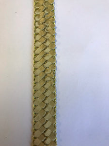 Stretch Straw & Fabric Bias 2.5cm wide Pale Green