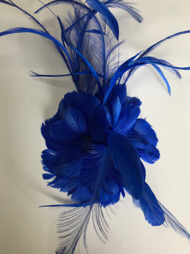 Feather Flower Double - Large YX4049  Royal Blue