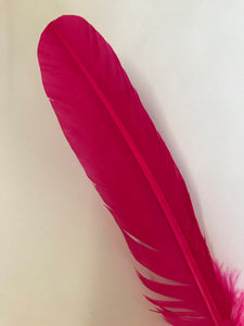 Turkey Wing Feather Magenta