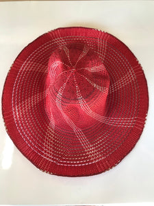 Brim Hat - Fine weave Red