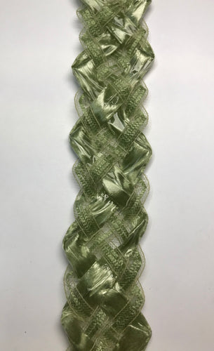 Vintage Swiss Crinoline & Straw Braid 5cm- Olive Green Code 10