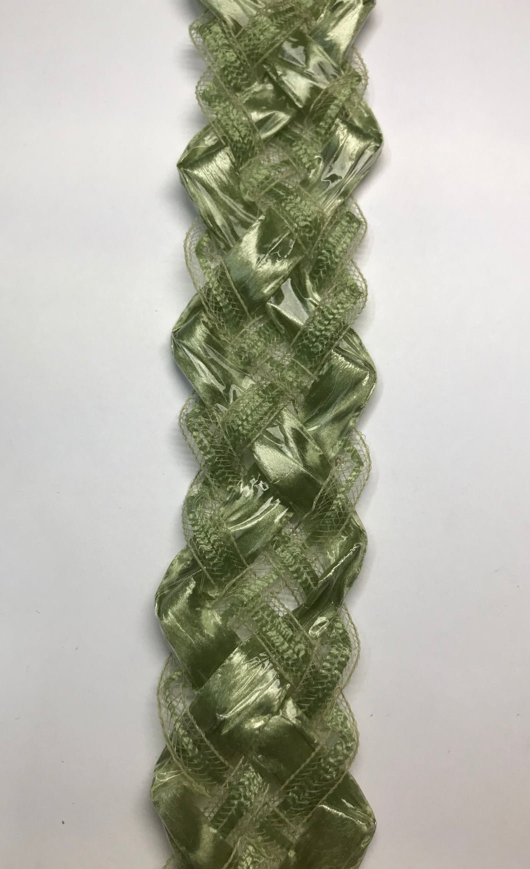 Vintage Swiss Crinoline & Straw Braid 5cm- Olive Green Code 10