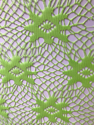 Cobweb (Stiff) -  Flower Design  - Lime Green