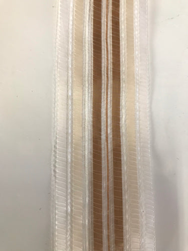 Ribbon - Specialty - 4.5cm wide - Brown & Beige