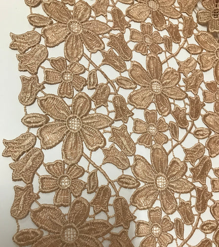 Lace - Guipure Flowers - Caramel Code 26