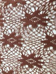 Cobweb (Stiff) - Flower Design - Brown