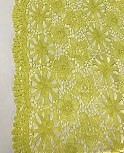 Lace - Guipure Fine Flowers - Neon Yellow Code 37